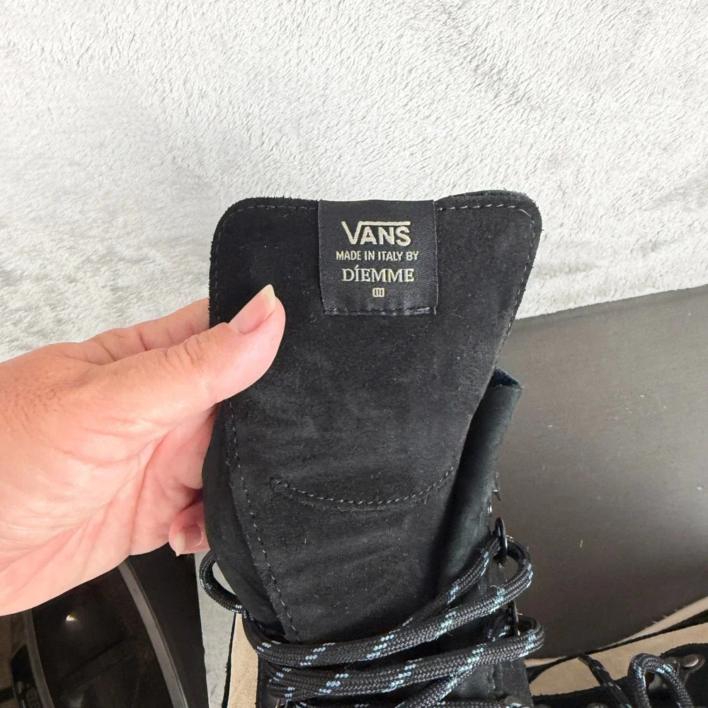Vans x Diemme Buffalo Boot Made in Italy Suede Vibram Sole Black Tan Mens 46